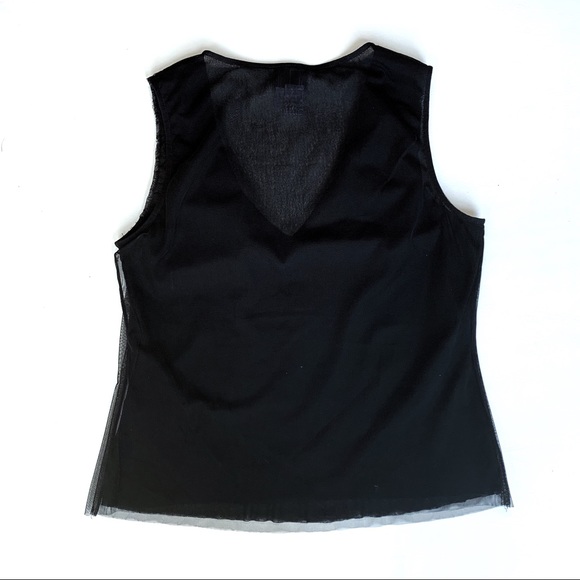 Alberto Makali Black Sheer Sleeveless Blouse Large - Picture 7 of 8